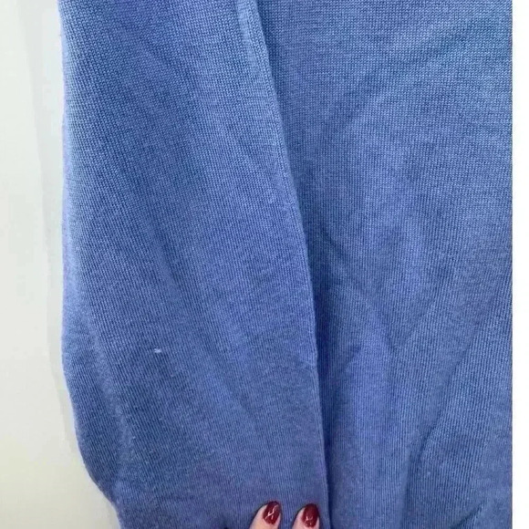 Polo Golf Ralph Lauren Men's 1/4 Zip Preppy Blue Merino Wool Sweater Size Large - Picture 3 of 5